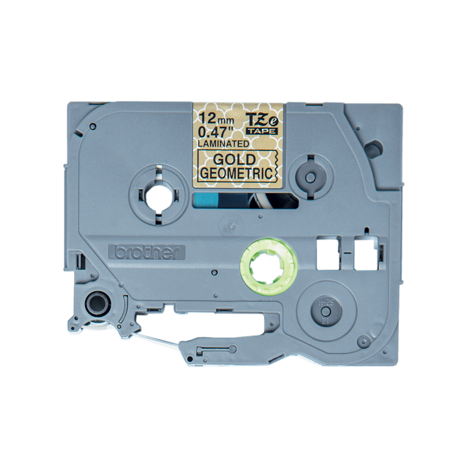 Oriģināla Brother TZe-MPGG31 uzlīmju lentes kasete – melnas drukas ar zelta rakstu, 12mm plata 2